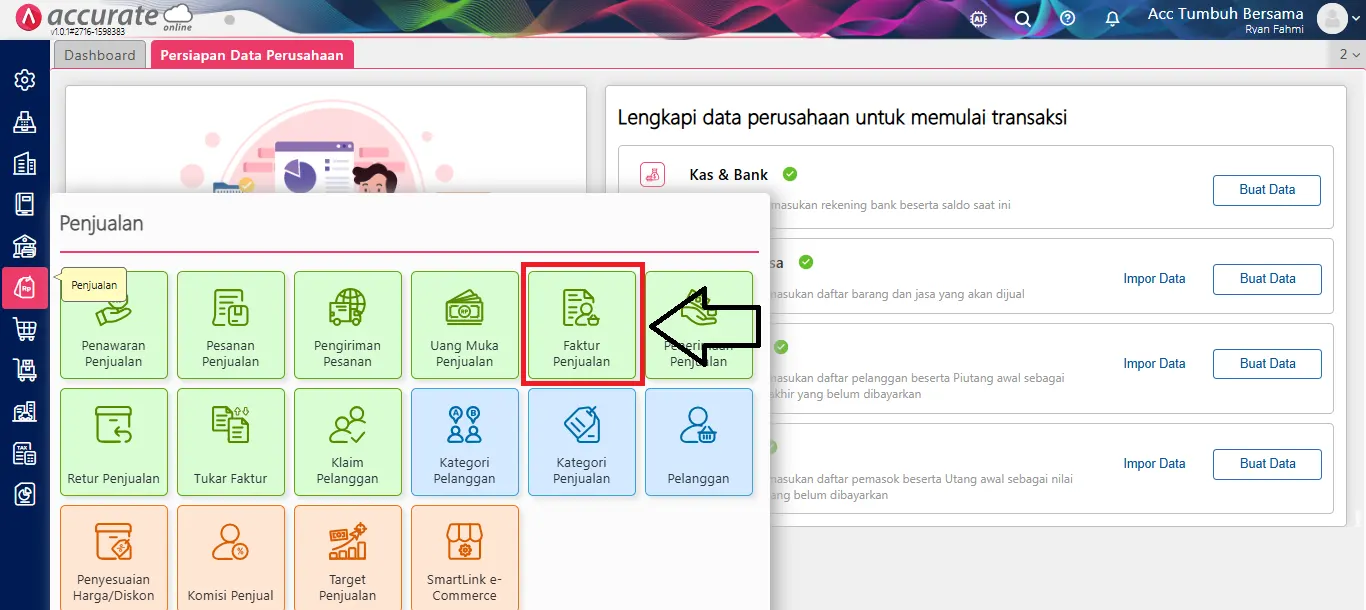 1 Membuat Faktur Penjualan Berasal Dari Penawaran